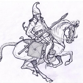 Эскиз. Воин-сак