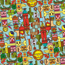 Паттерн на псевдоиндейскую тематику