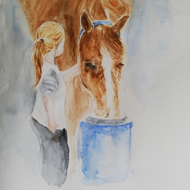 Девушка и лошадь