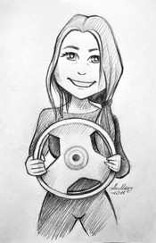 Рисунок карандашом в мультяшном стиле