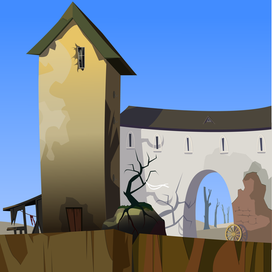 Пейзаж на скалах