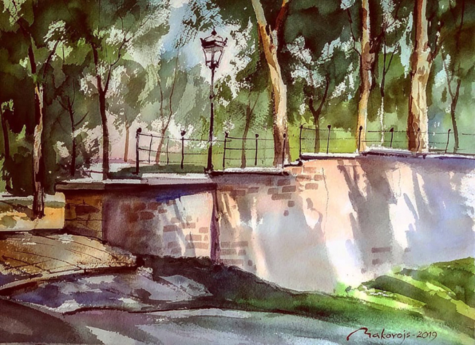 ,,Солнечный день в парке г.Нарвы,,Эстония.