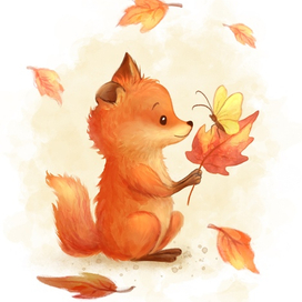 Лисенок и листопад