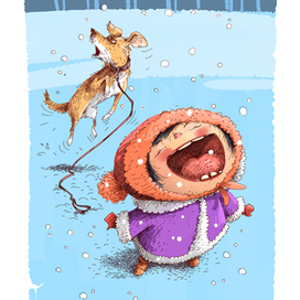 Снежинки падали...