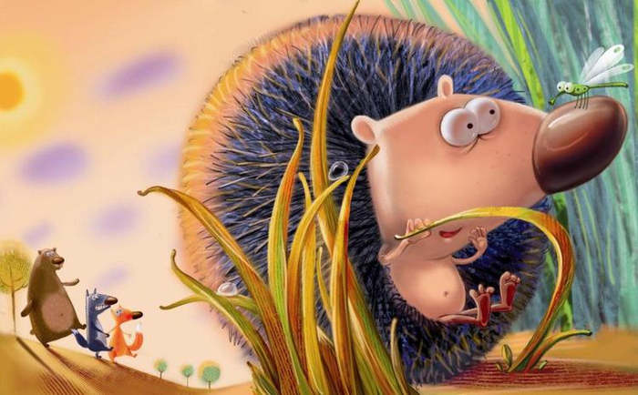 Лесной колобок-колючий бок