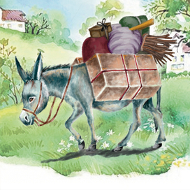 Иллюстрация к сказке "Глупый осел"