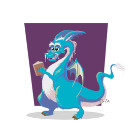 Дракон любитель книг