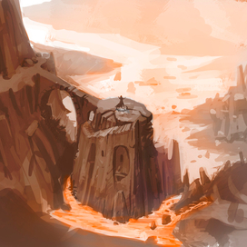 разрушенная башня огня