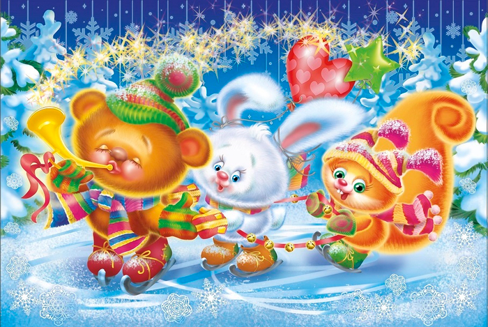 очередная сторона новогодней упаковки