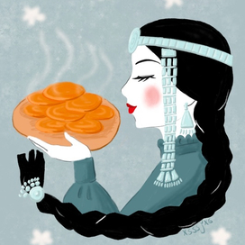 якутка с оладушками