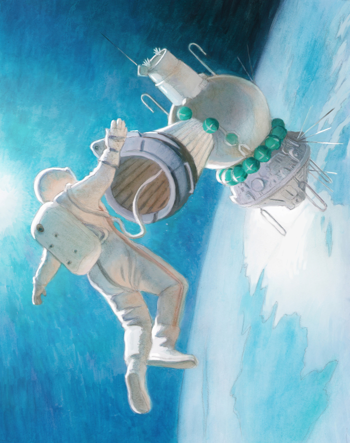 Первый выход в открытый космос. СССР, Леонов.