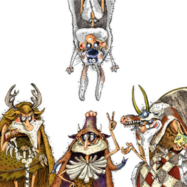 Иллюстрация к книге А. Усачёва «Первобытная история», издательство «Азбука», 2015 г.