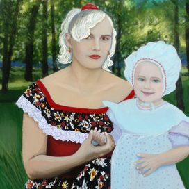 Мама с дочкой