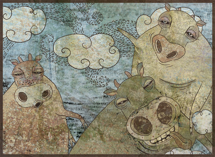 даже коровы курят))