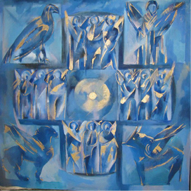 Золото на голубом