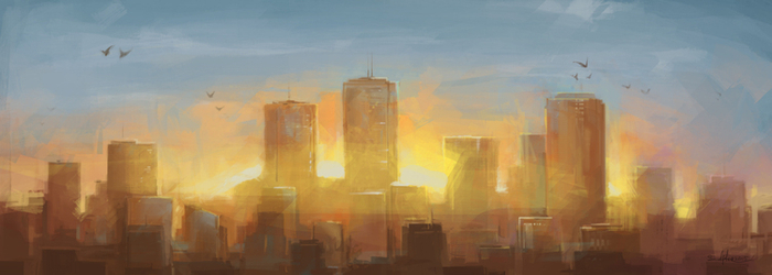 иллюстрация (игровой фон )City 
