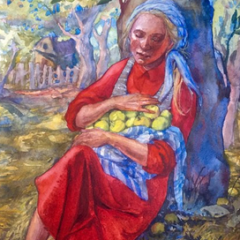 Под яблоней