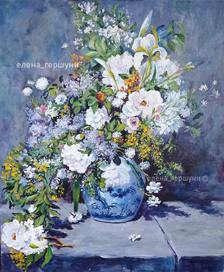  "Весенний букет" П.О. Ренуар копия