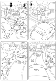 Раскрасска ПДД 5-8