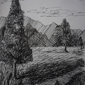 Пейзаж графика