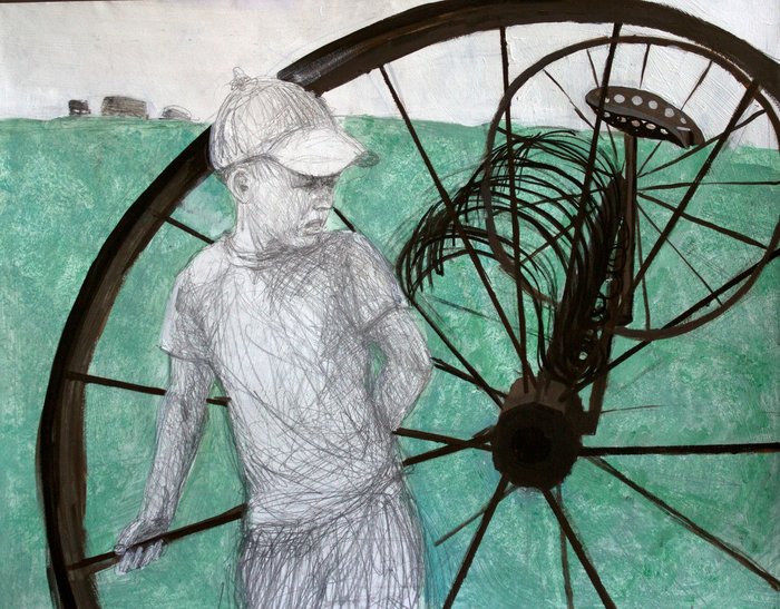 серия работ "Северное лето" 2017 смешанная техника