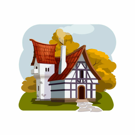 иллюстрацию можно приобрести .Сказочный  домик в лесу