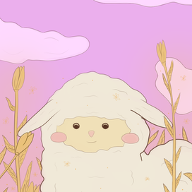 Альпака в поле