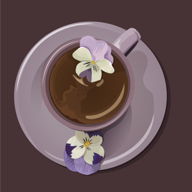 Фиалковый кофе