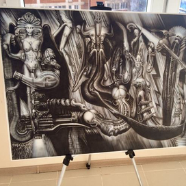 гигер рисовал его картину .