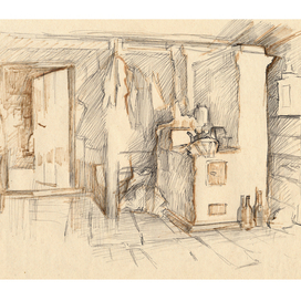 деревенский интерьер