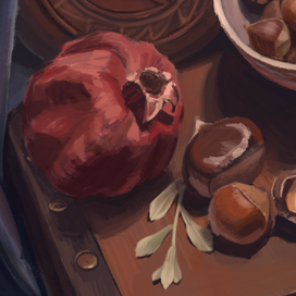 Натюрморт с каштанами