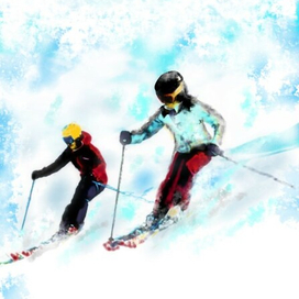 "Спуск на лыжах"