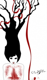 Иллюстрация к рассказу Нила Геймана «Снег, зеркало, яблоко»