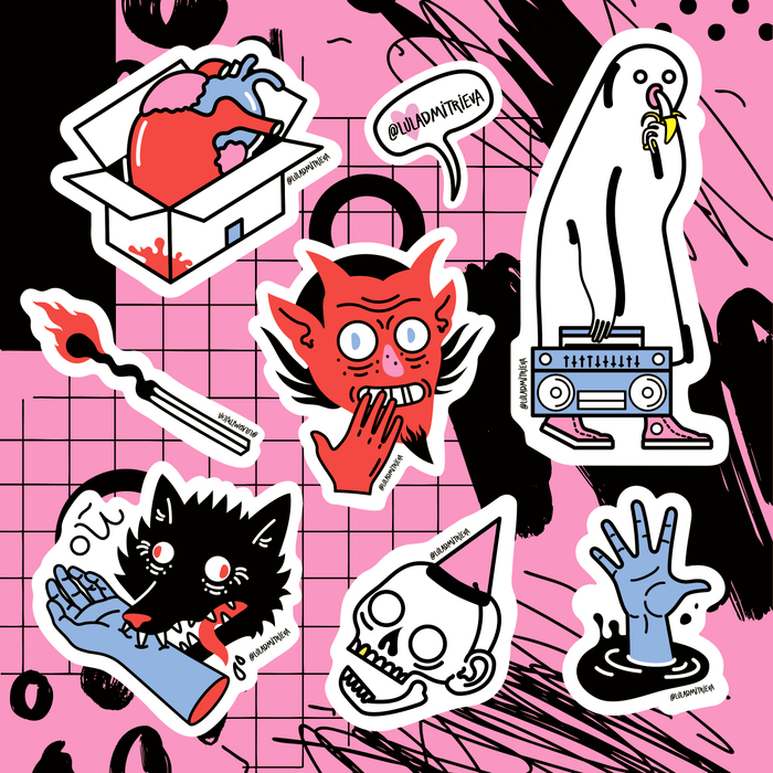 Stickers for your own merch.