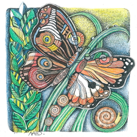 Триптих 1 " Из жизни бабочек"