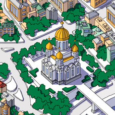 Карта района Хамовники. Москва