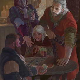 Партия в Гвинт: Цири против Золтана