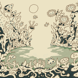 Бабочки пляшут над болотом