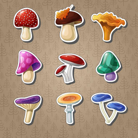 Мультяшные грибочки
