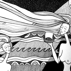 Иллюстрация к ноктюрну Клода Дебюсси "Сирены"