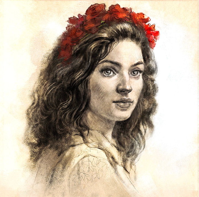 Портрет девушки в венке