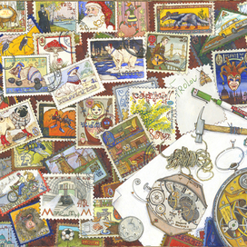 Марки Моего Мира (рабочее название) . Буква "М", из серии Азбука