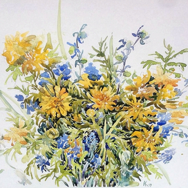 Увядший весенний букет