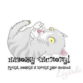 навожу чистоту! ручки, ножки и щёчки уже вымыл