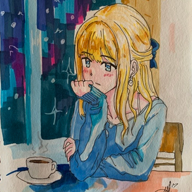 Девочка с кофе