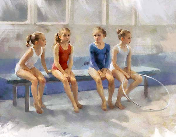 Гимнастки. Эскиз