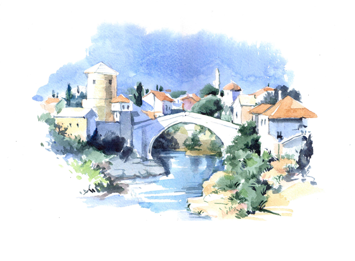 старый мост в Боснии и Герцеговине. 