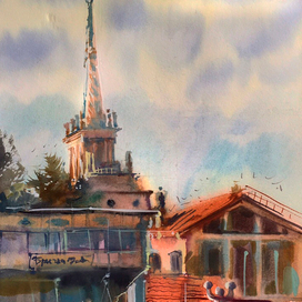 Морской порт в  Сочи.