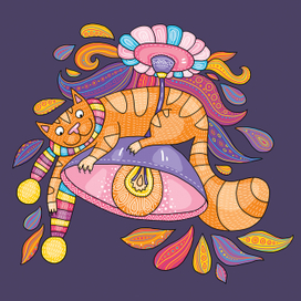 Кот на люстре