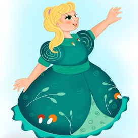 Девушка в зеленом платье